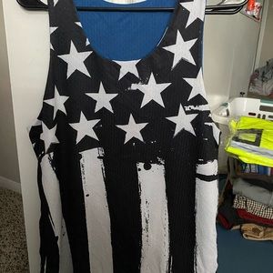 Reversible American flag tank top